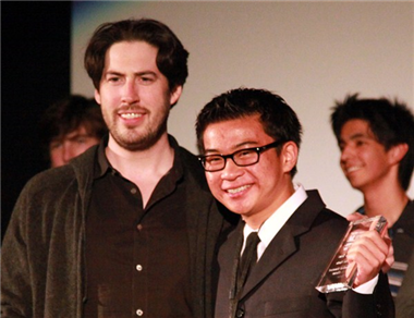 Jason Reiman with "Two Weeks" director Brian Tran.